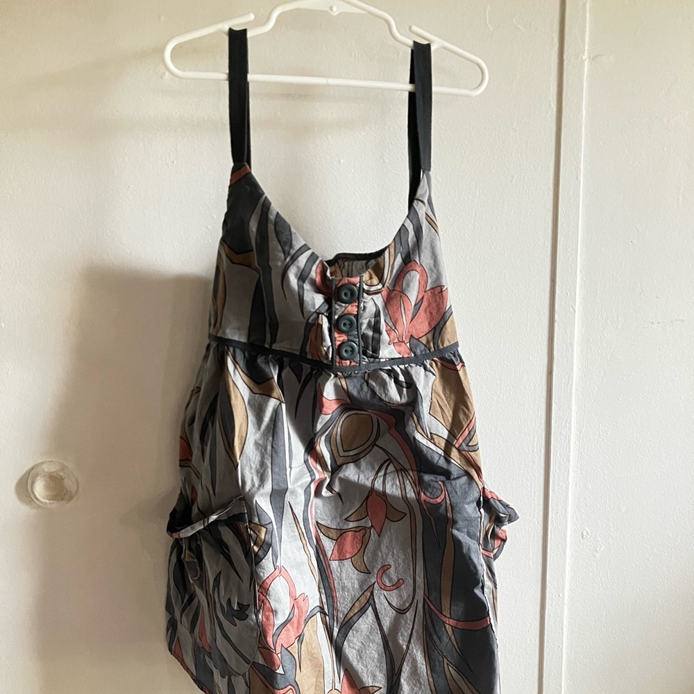 floral baby doll strap top